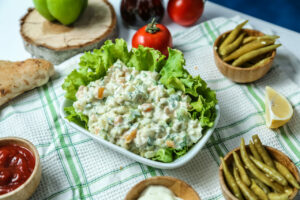 Maionese de batatas com legumes